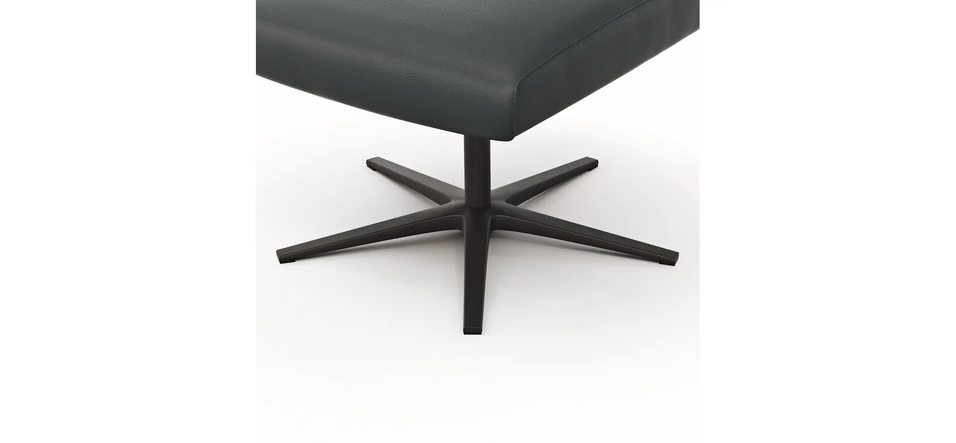 Hocker Noto Relax II - Leder, Schwarz