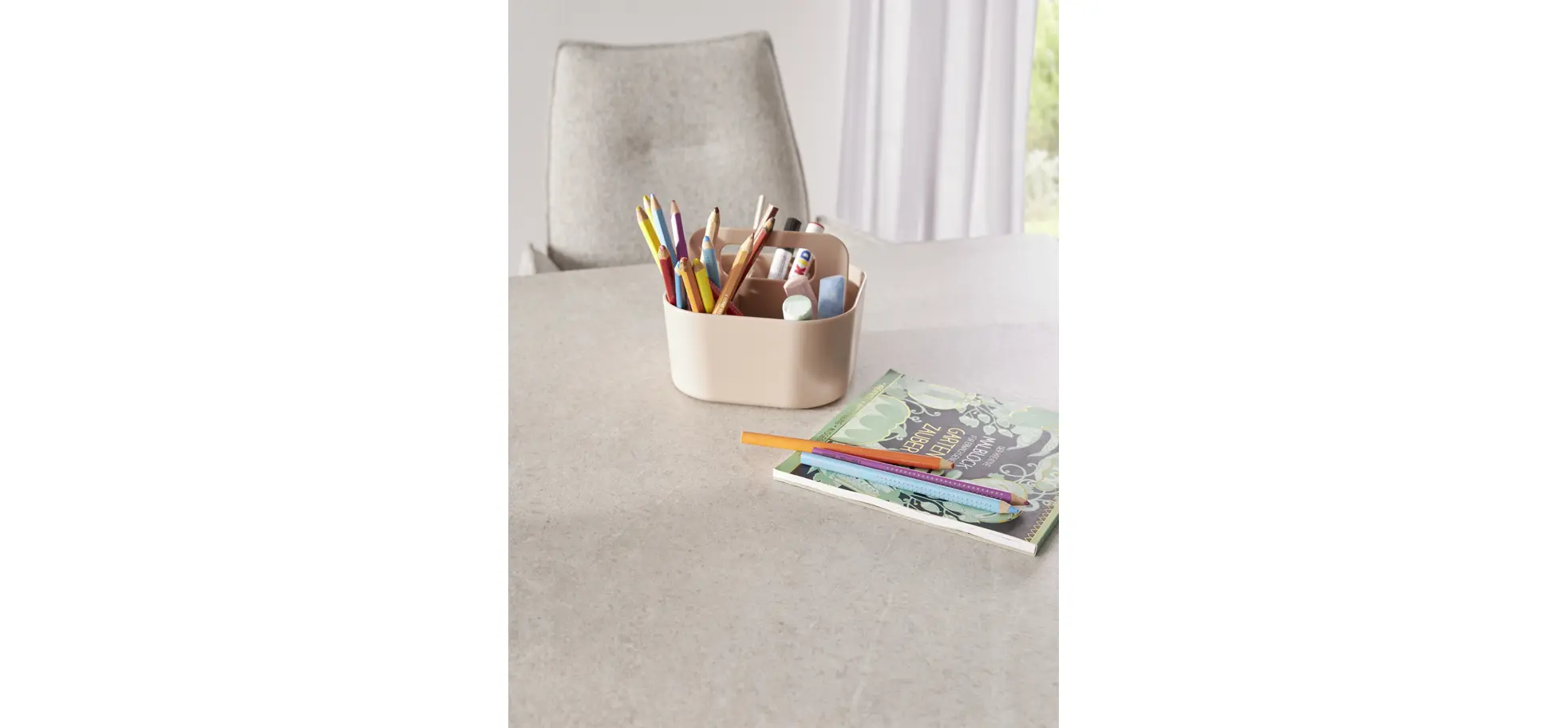 Esstisch Dinner - ausziehbar, LB ca. 160x 90 cm, HPL, Sand