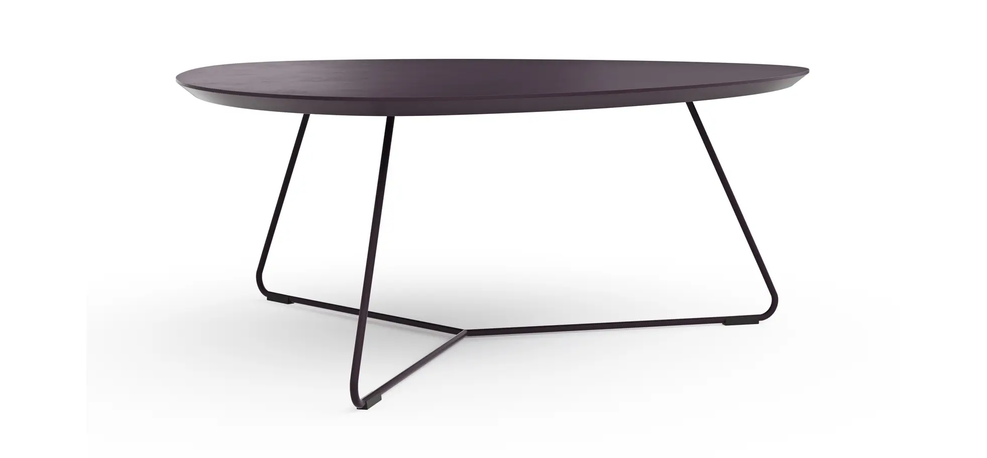 Couchtisch Fano - LBH ca. 87x78x33 cm, Fenix, Aubergine