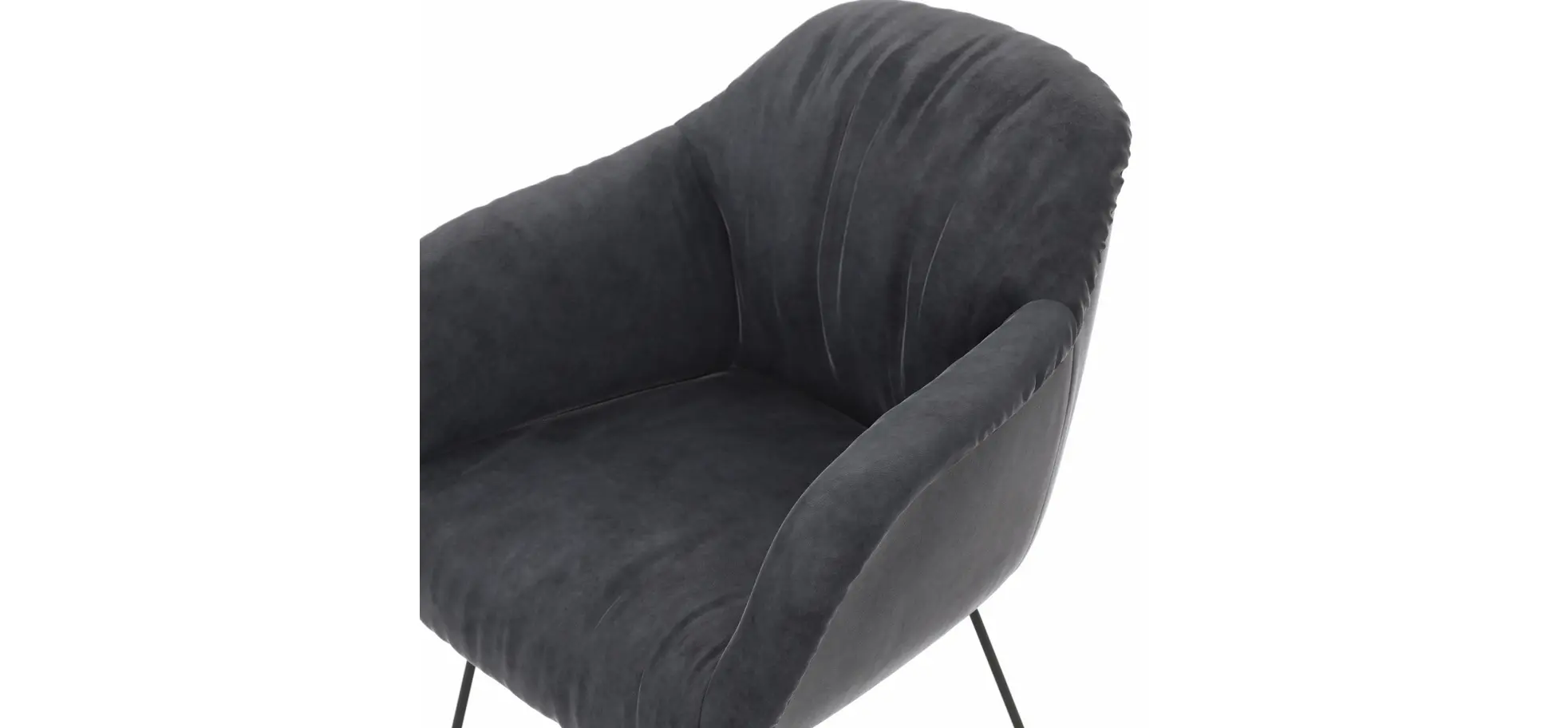 Dinnerchair Sevano - Leder, Anthrazit