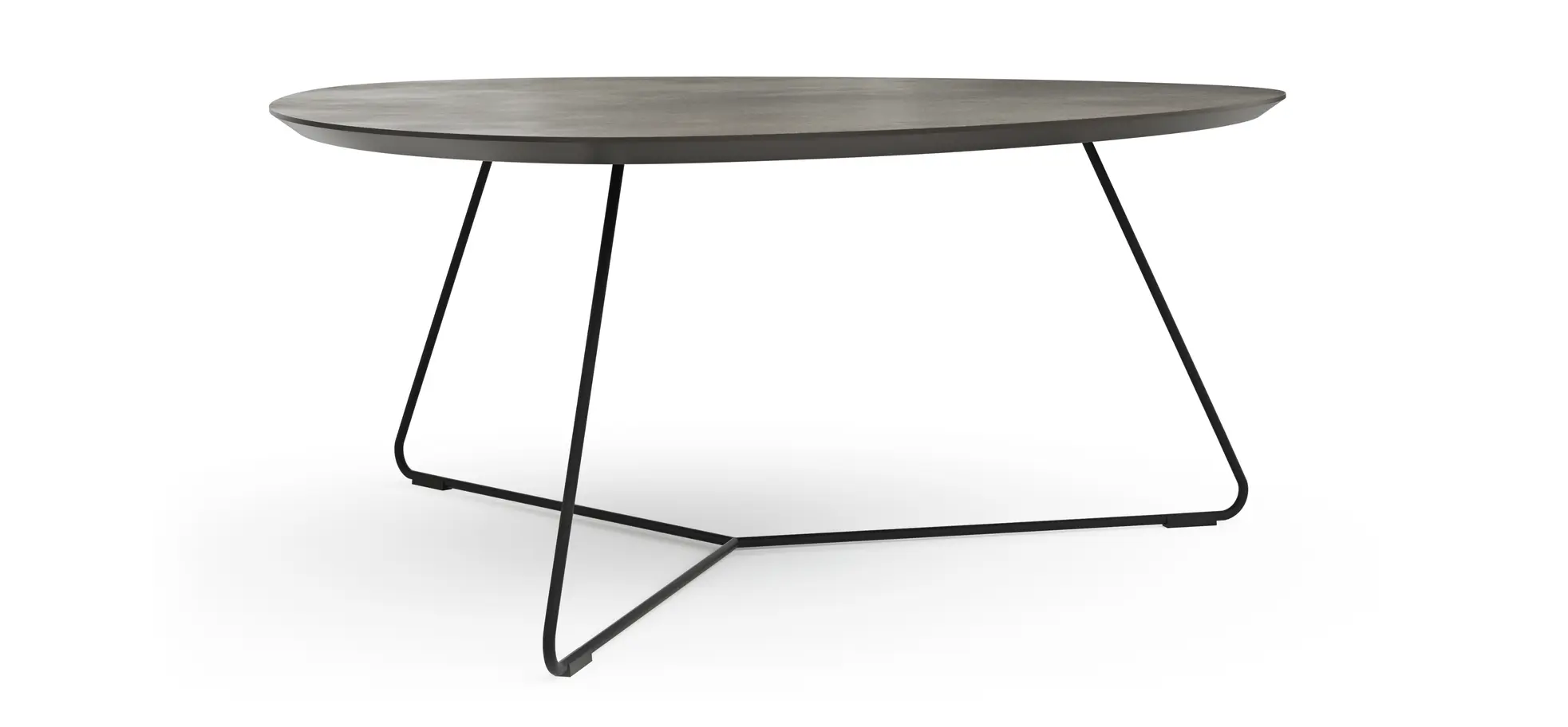 Couchtisch Fano - LBH ca. 96x86x38 cm, HPL, Graubraun