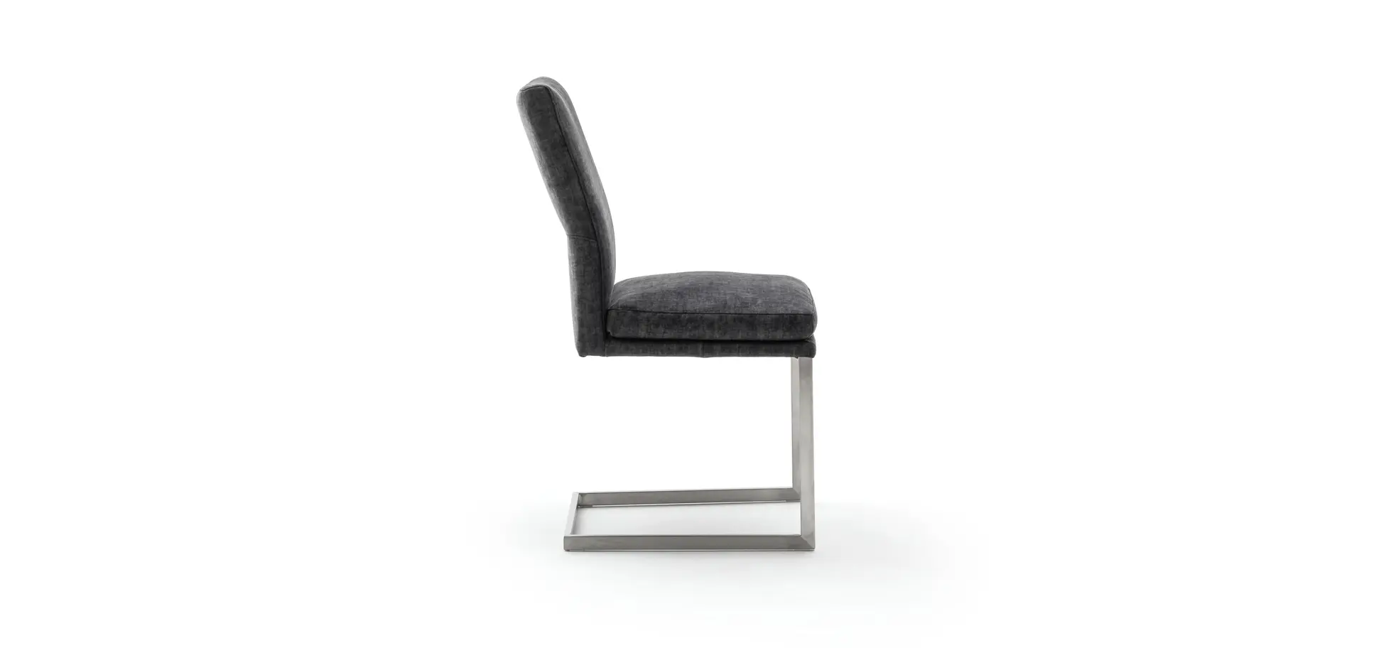 Freischwinger Valloni - Stoff, Dunkelgrau