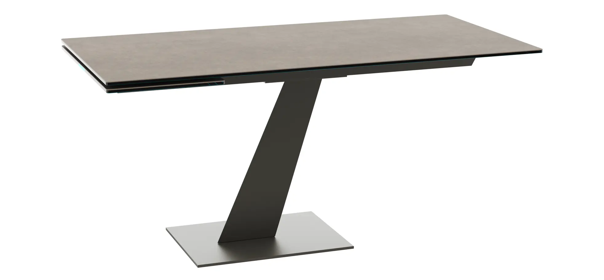 Esstisch Iseo - LB ca. 140x80 cm, ausziehbar, Keramik, Grau 131602