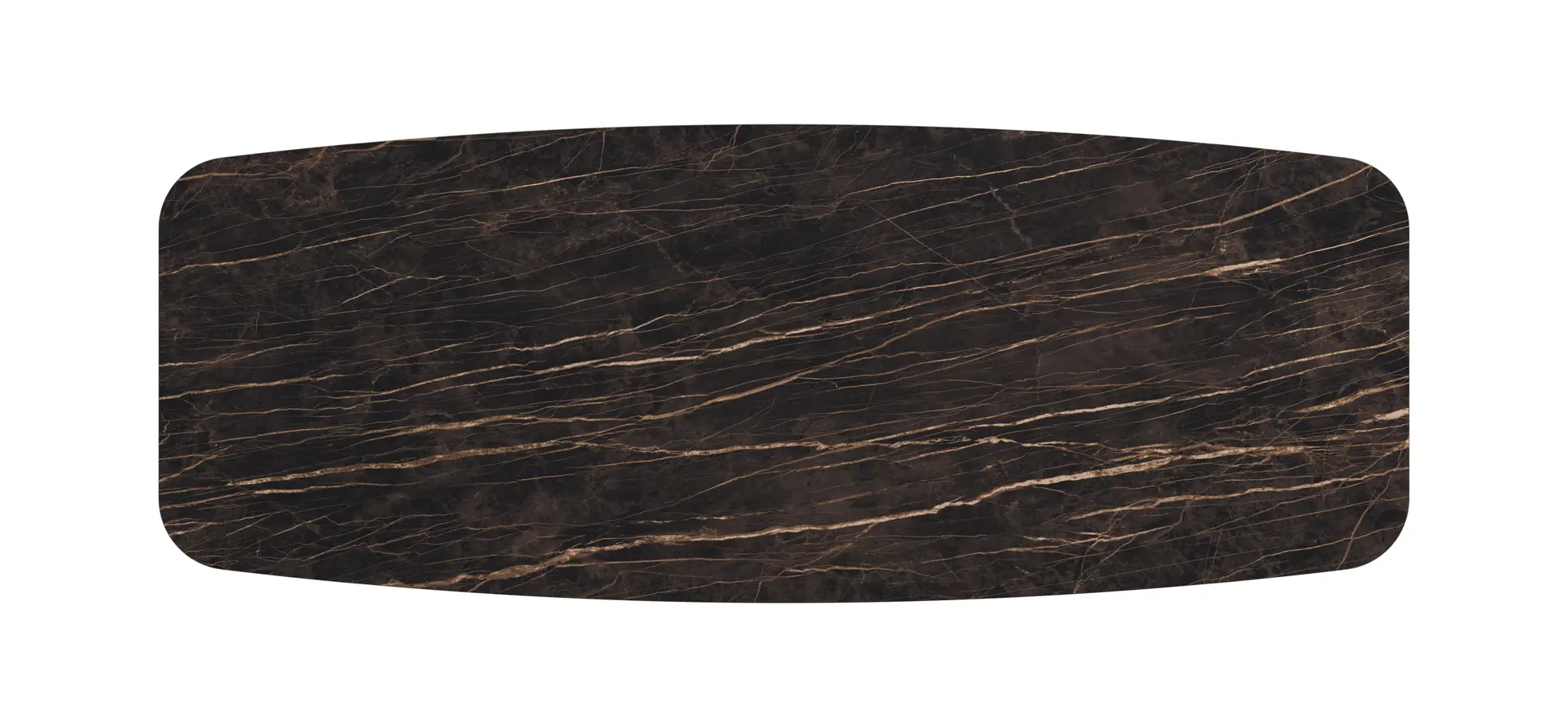 Esstisch Savona - LB ca. 280x100 cm, Fix, Keramik, Schwarz, Bootsform