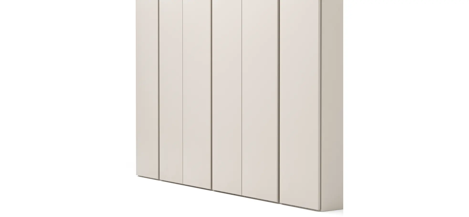 Drehtürenschrank Loretto - B ca. 280 cm, Melamin, Perlmutt