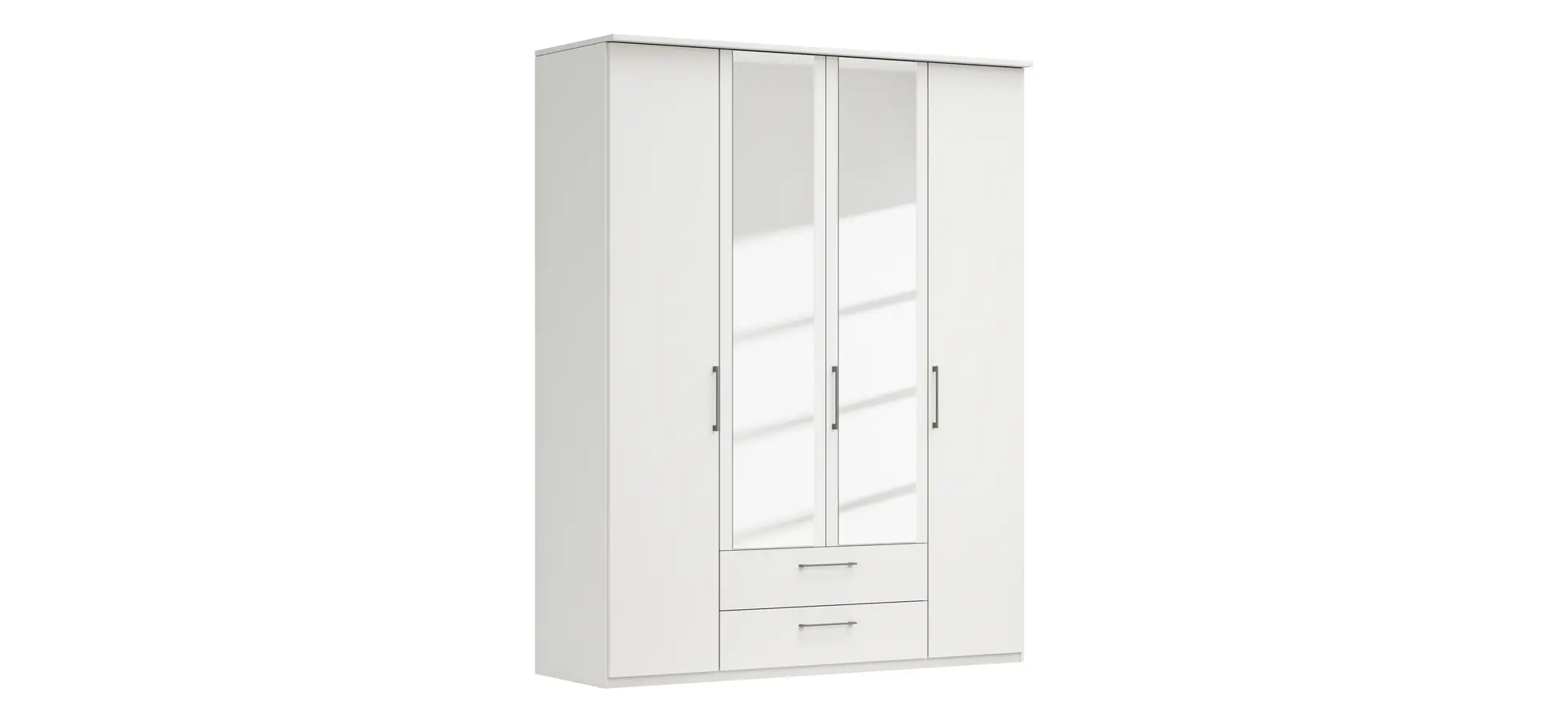 Drehtürenschrank Viana - B. ca. 180cm, Lack, Weiß