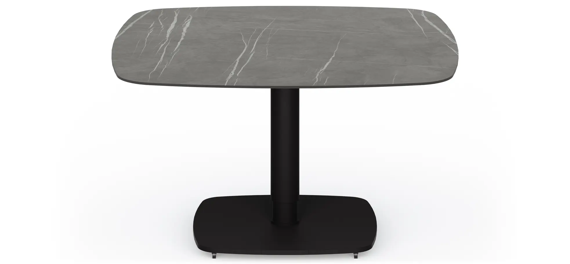 Couchtisch Camas - LBH ca. 75x75x42 cm, Keramik, Dunkelgrau