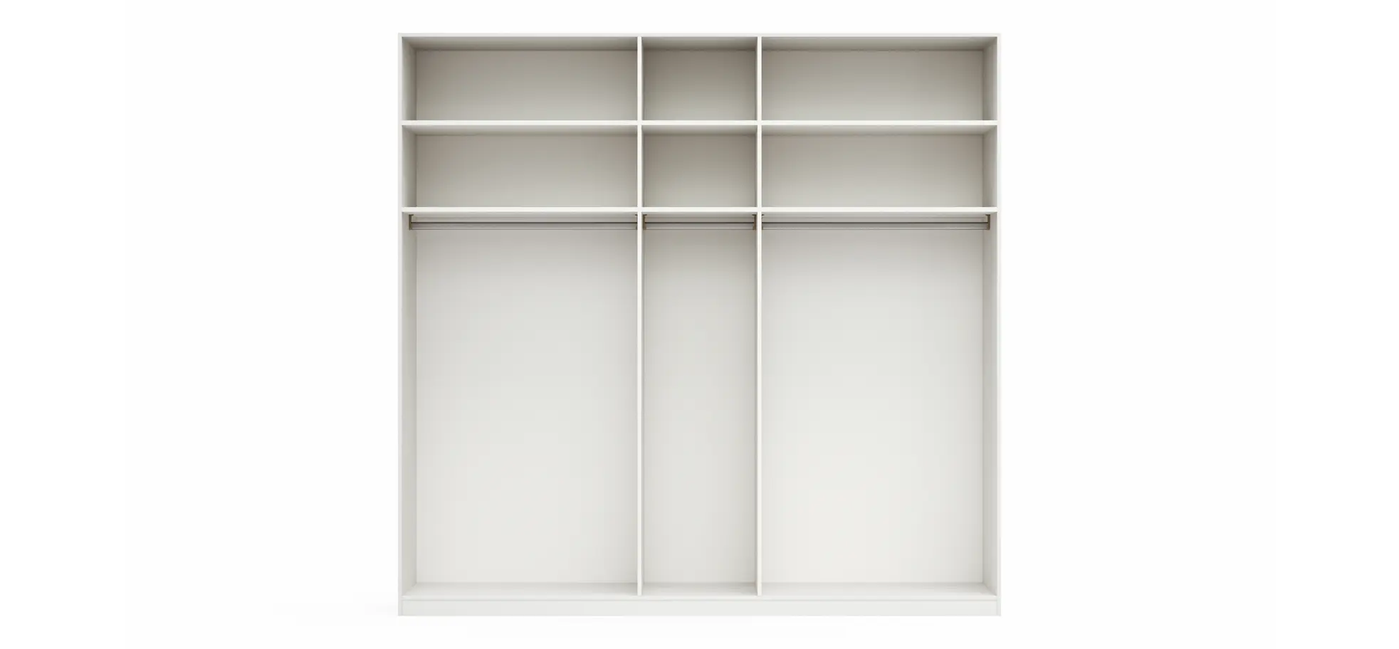 Drehtürenschrank Viana - B. ca. 250 cm, Lack, Weiß