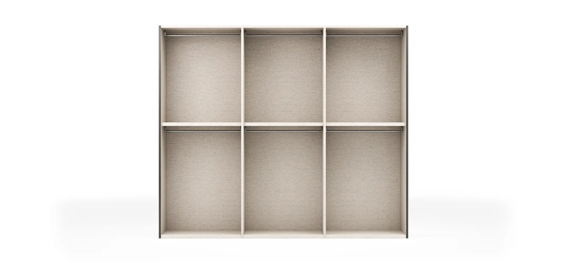 Drehtürenschrank Loretto - B ca. 280 cm, Lack matt, Anthrazit