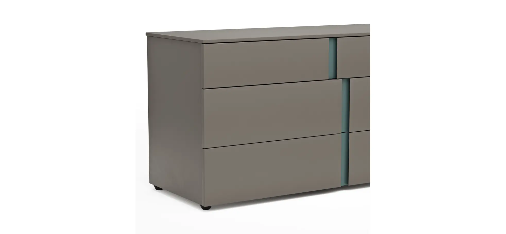 Kommode Loretto - BHT ca, 127x70x51 cm, Lack matt, Steingrau