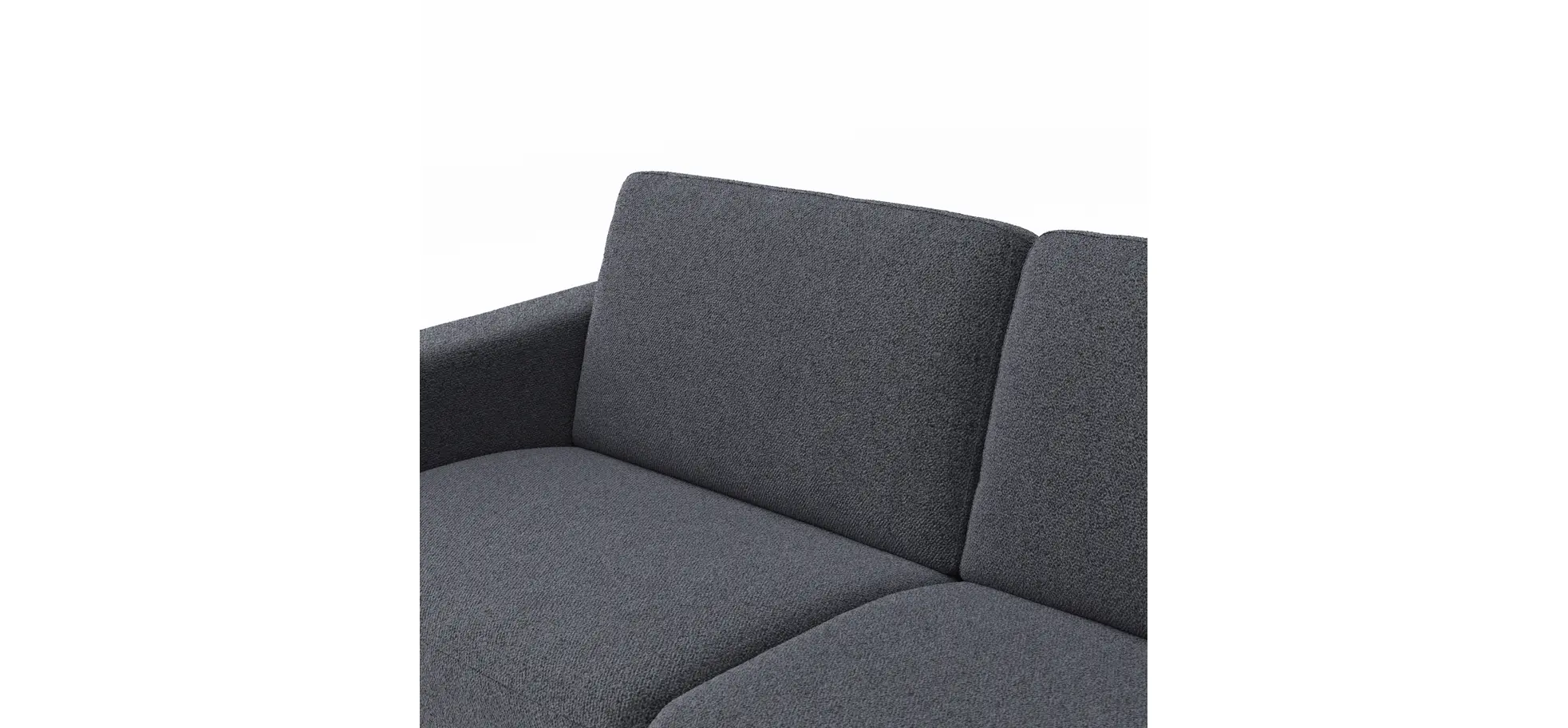 Sofa Nuoro - 2,5-Sitzer inkl. Schlaffunktion, Armlehne 1, Stoff, Eisblau