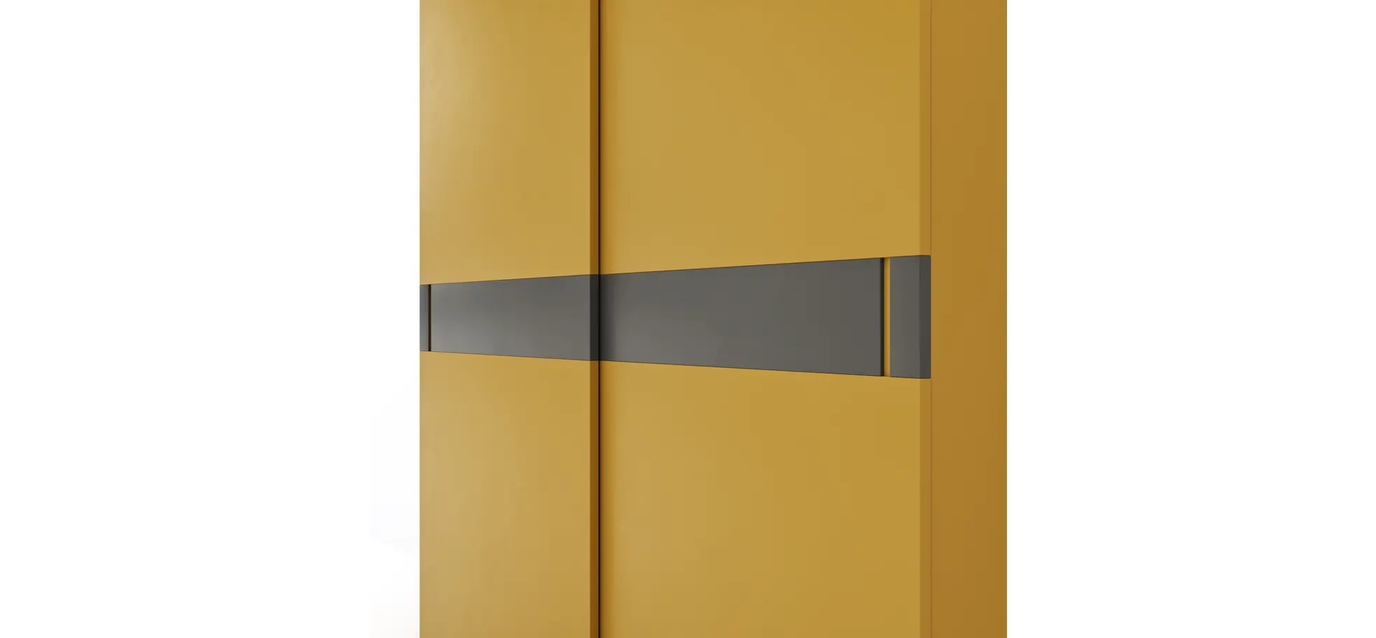 Schiebetürenschrank Loretto - B ca. 280 cm, Lack matt, Safrangelb