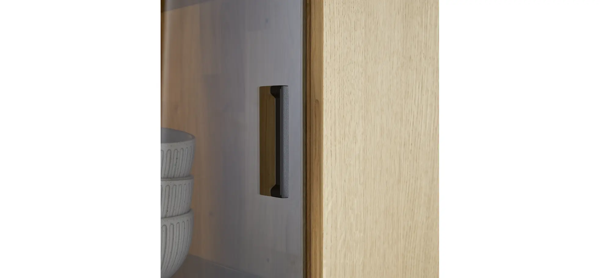 Vitrine Estana - inkl. Beleuchtung, Eiche massiv, legno
