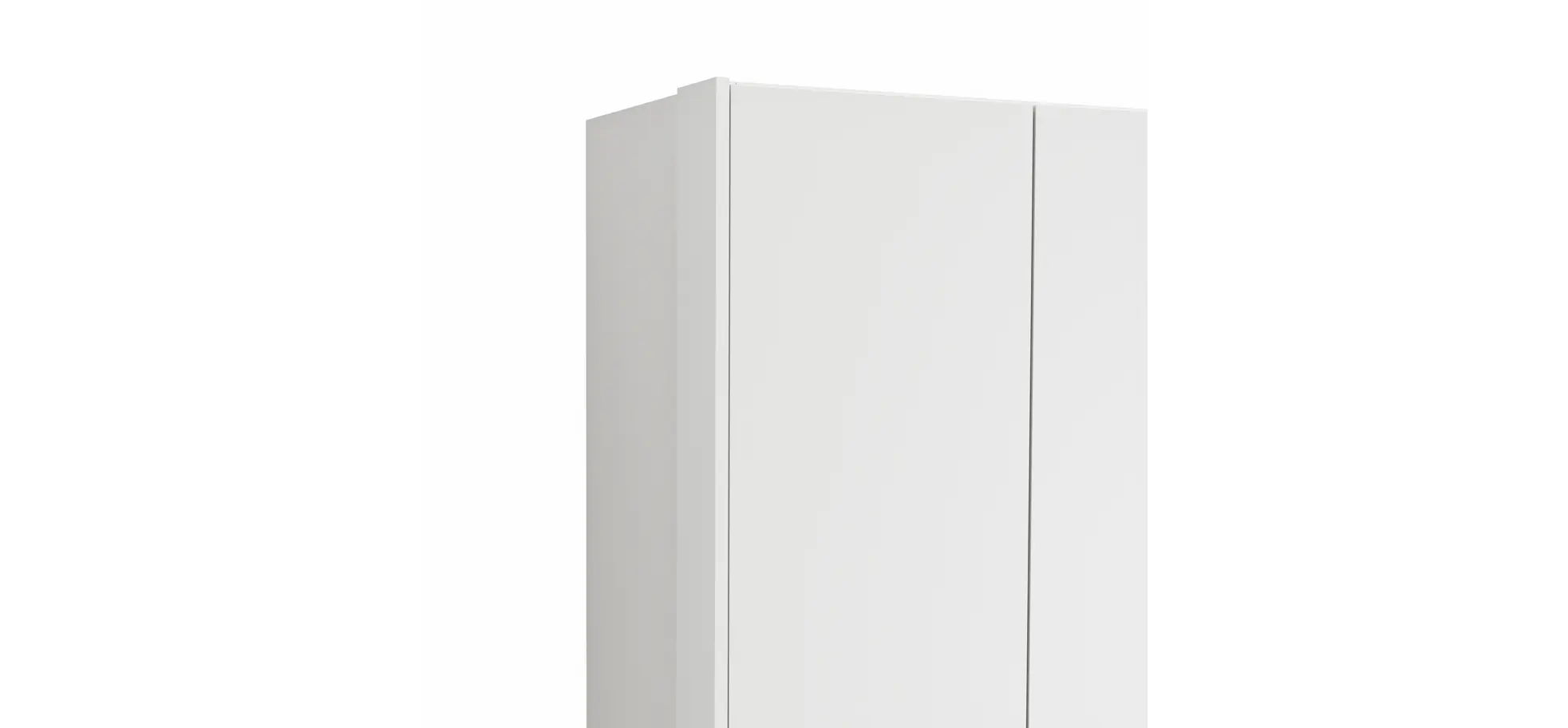 Drehtürenschrank Viana - B ca. 303 cm, Lack, Weiß, Riffholz, Wildeiche