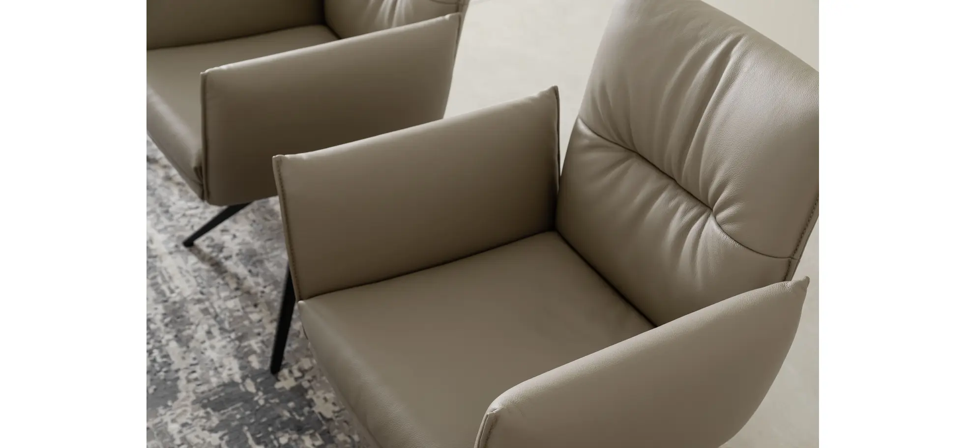 Armlehnstuhl Coscino - Leder, Safari