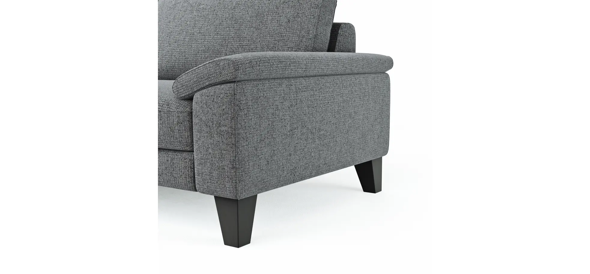 Ecksofa Oviedo - Ecke links mit 2,5-Sitzer, Stoff, Grau