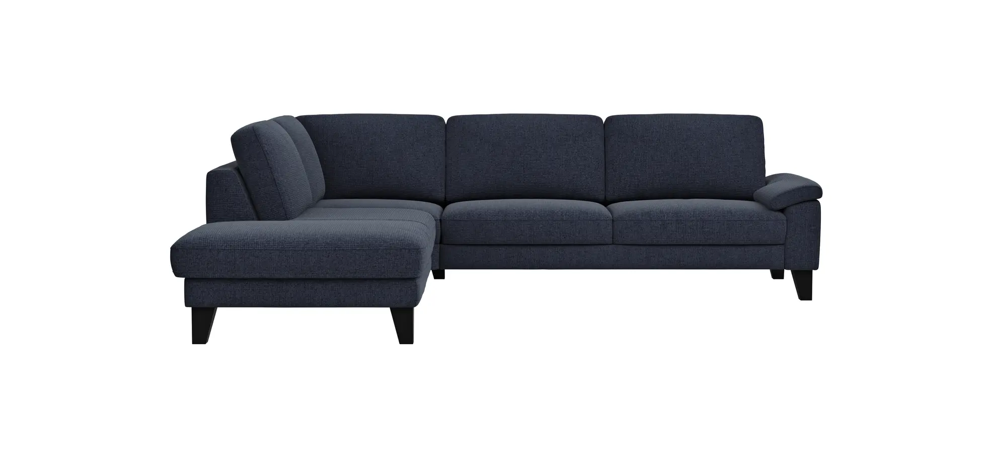 Ecksofa Oviedo - Ecke links mit 2,5-Sitzer, Stoff, Dunkelblau 102282