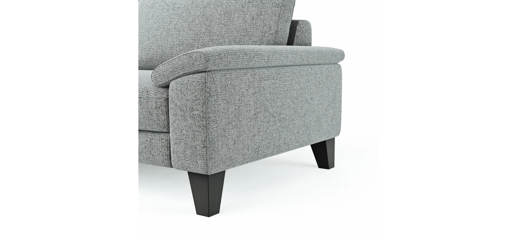 Ecksofa Oviedo - Ecke links mit 2,5-Sitzer, Stoff, Hellgrau
