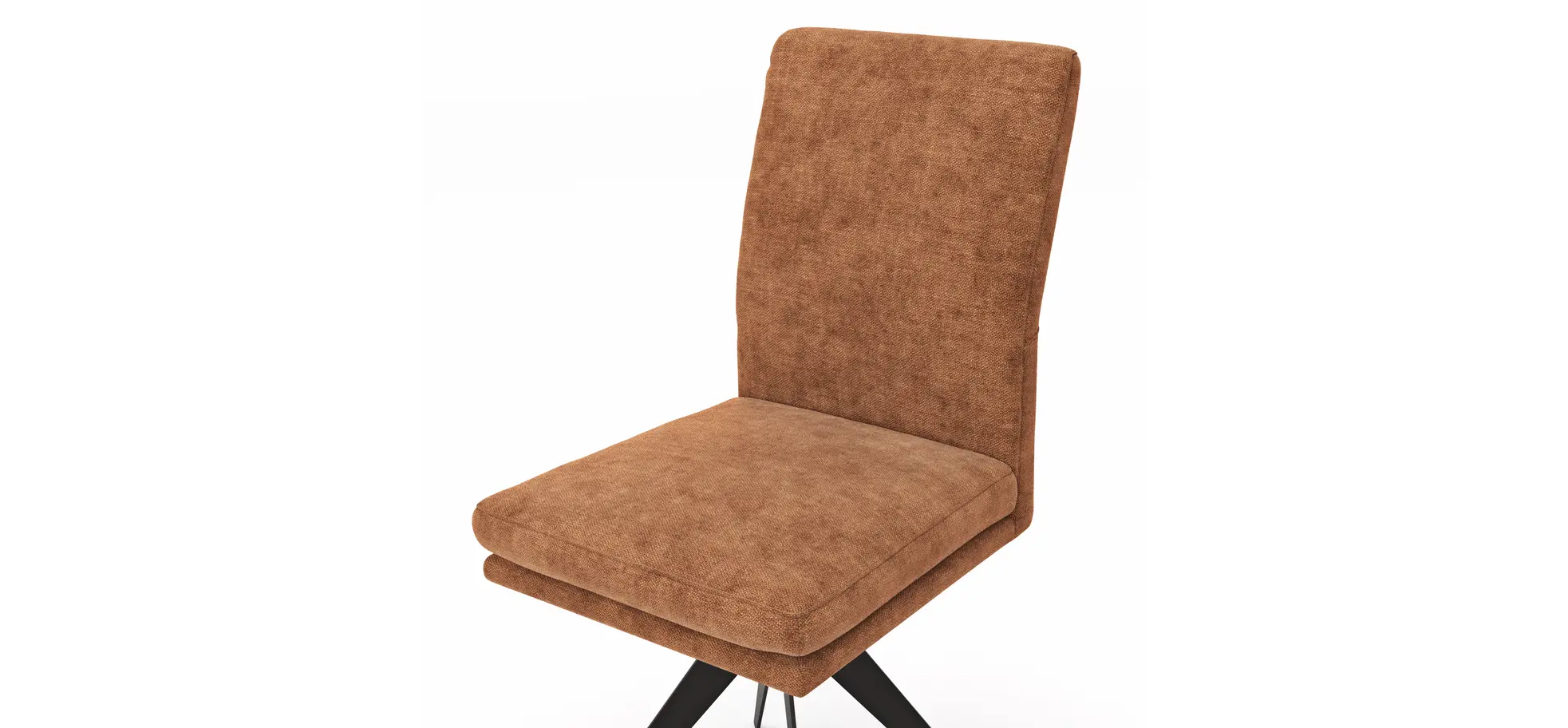 Freischwinger Valloni - Stoff, Rostfarben