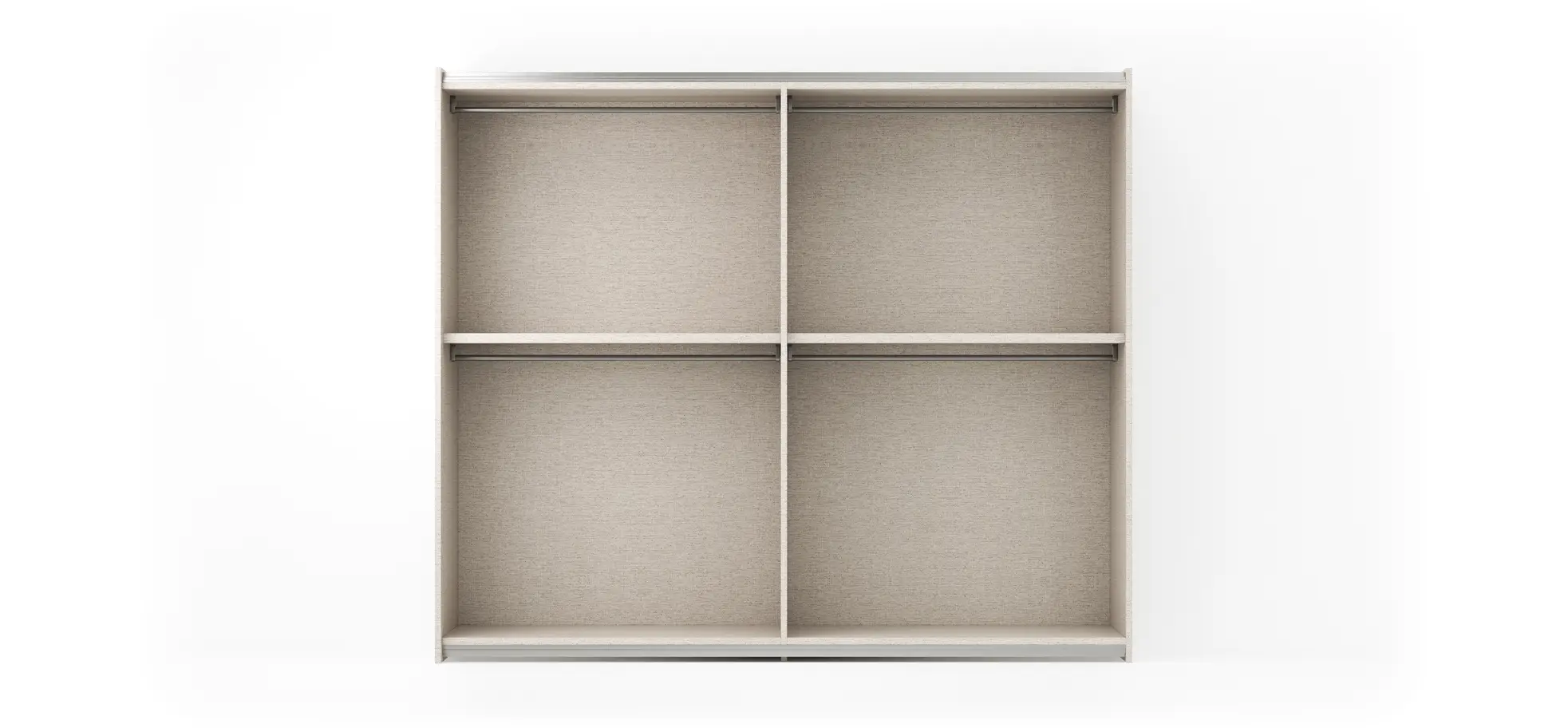 Schiebetürenschrank Loretto - B ca. 280 cm, Lack matt, Weiß