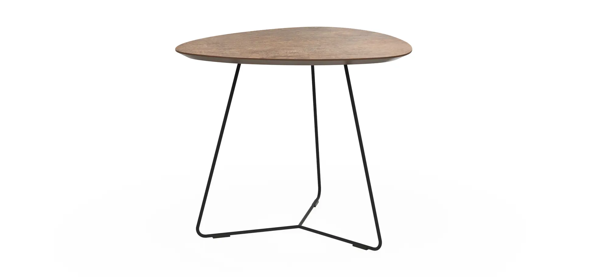 Ecktisch Fano - LBH ca. 59x50x50 cm, HPL Bronzefarben