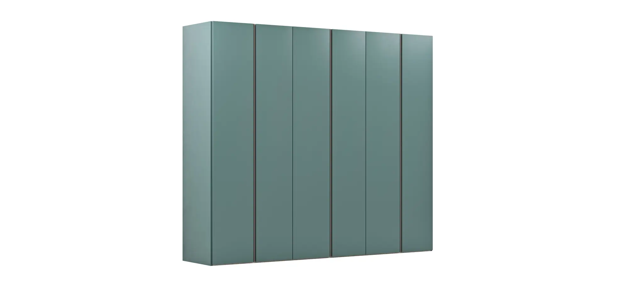 Drehtürenschrank Loretto - B ca. 280 cm, Lack matt, Salbeigrün 112477