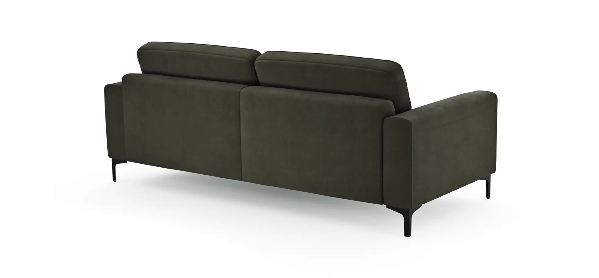 Sofa Oviedo - 3-Sitzer, Stoff, Braungrün