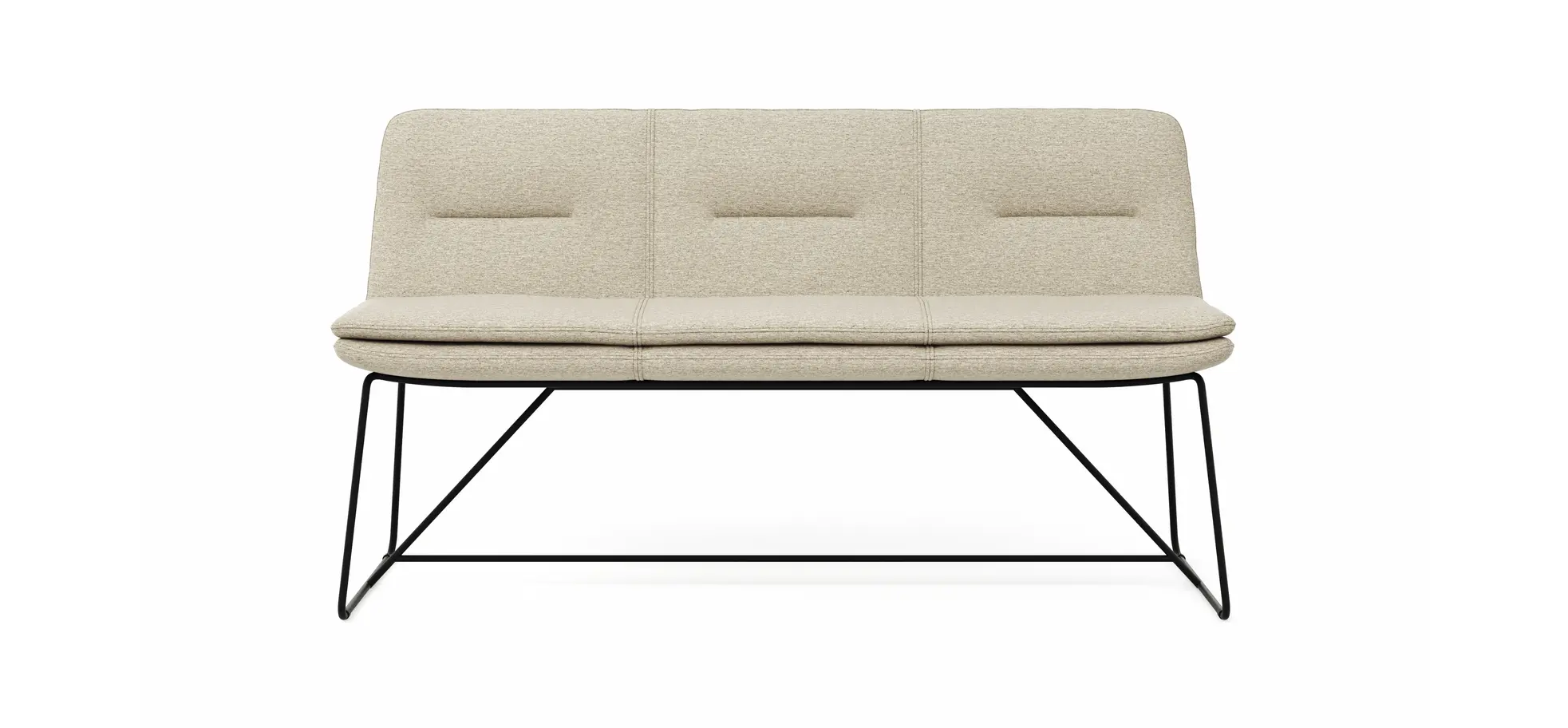 Polsterbank Macano - B ca. 160 cm, Stoff, Beige