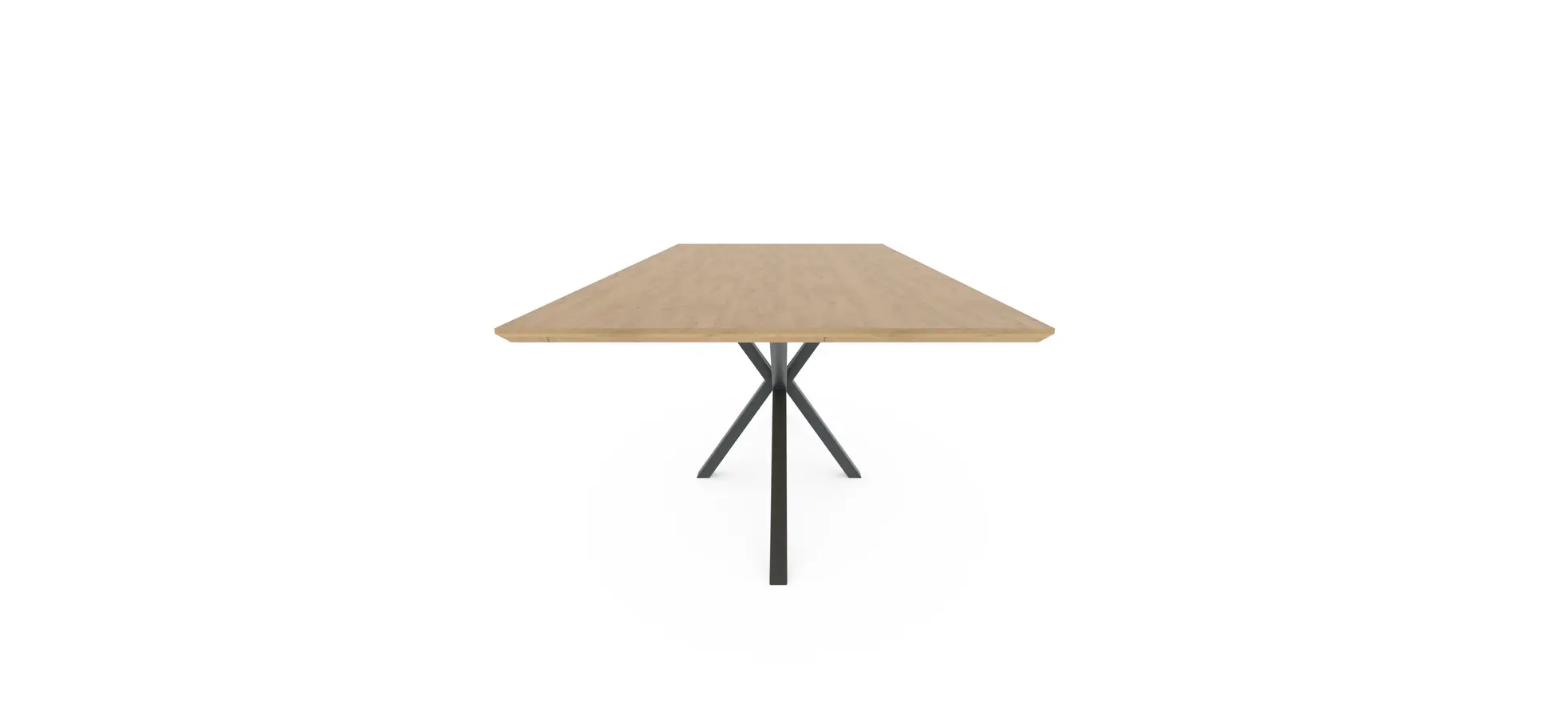 Esstisch Due Viso - LB ca. 220x100 cm, Wildeiche massiv, geölt