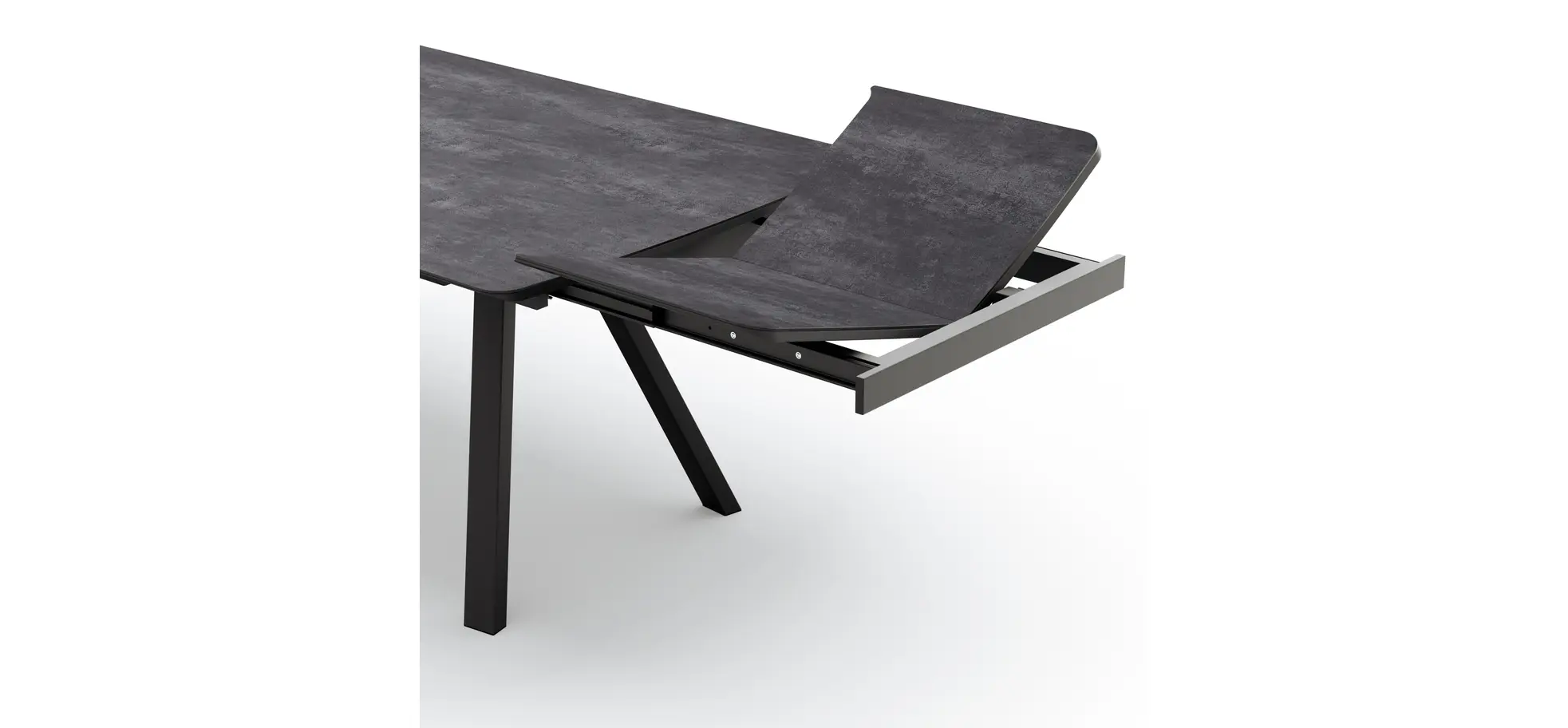 Esstisch Sedana - ausziehbar, LB ca. 200x100cm, Keramik, Schiefergrau