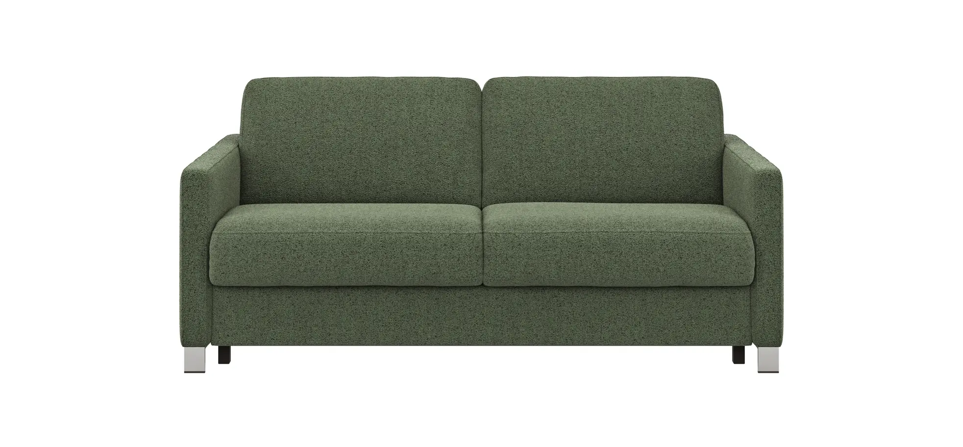 Sofa Nuoro - 2,5-Sitzer inkl. Schlaffunktion, Armlehne schmal, Stoff, Olivgrün 130805