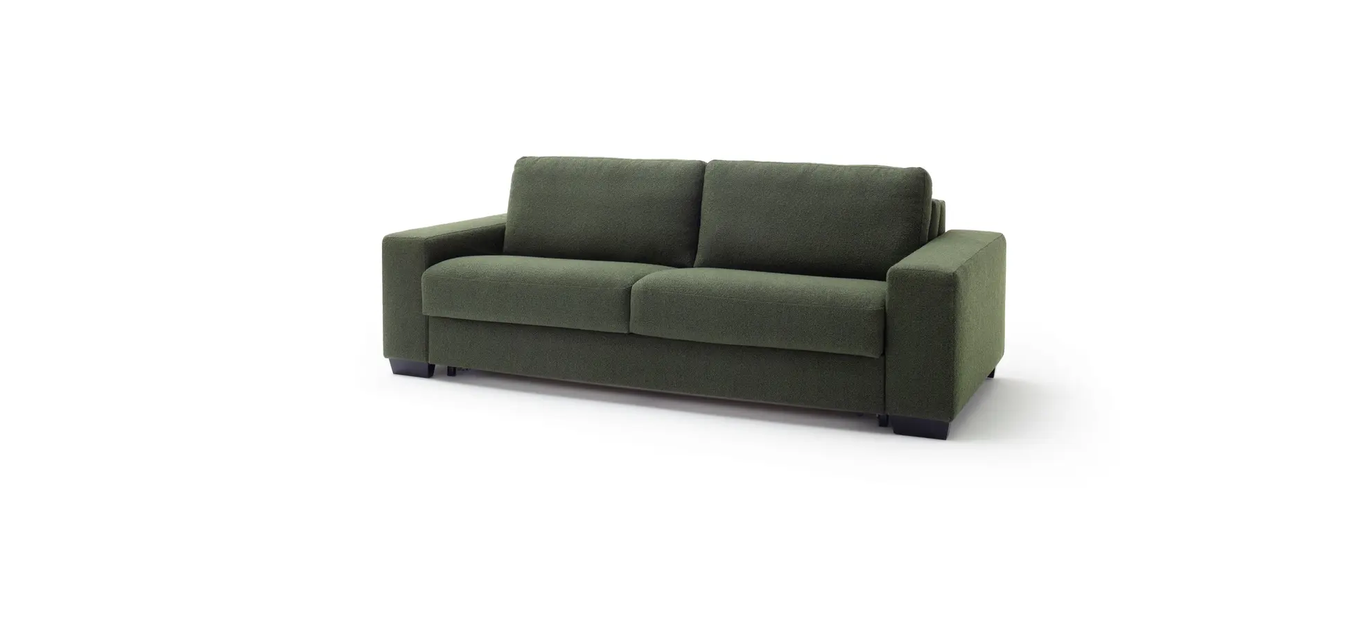 Sofa Nuoro - 3-Sitzer inkl. Schlaffunktion, Stoff, Olivgrün