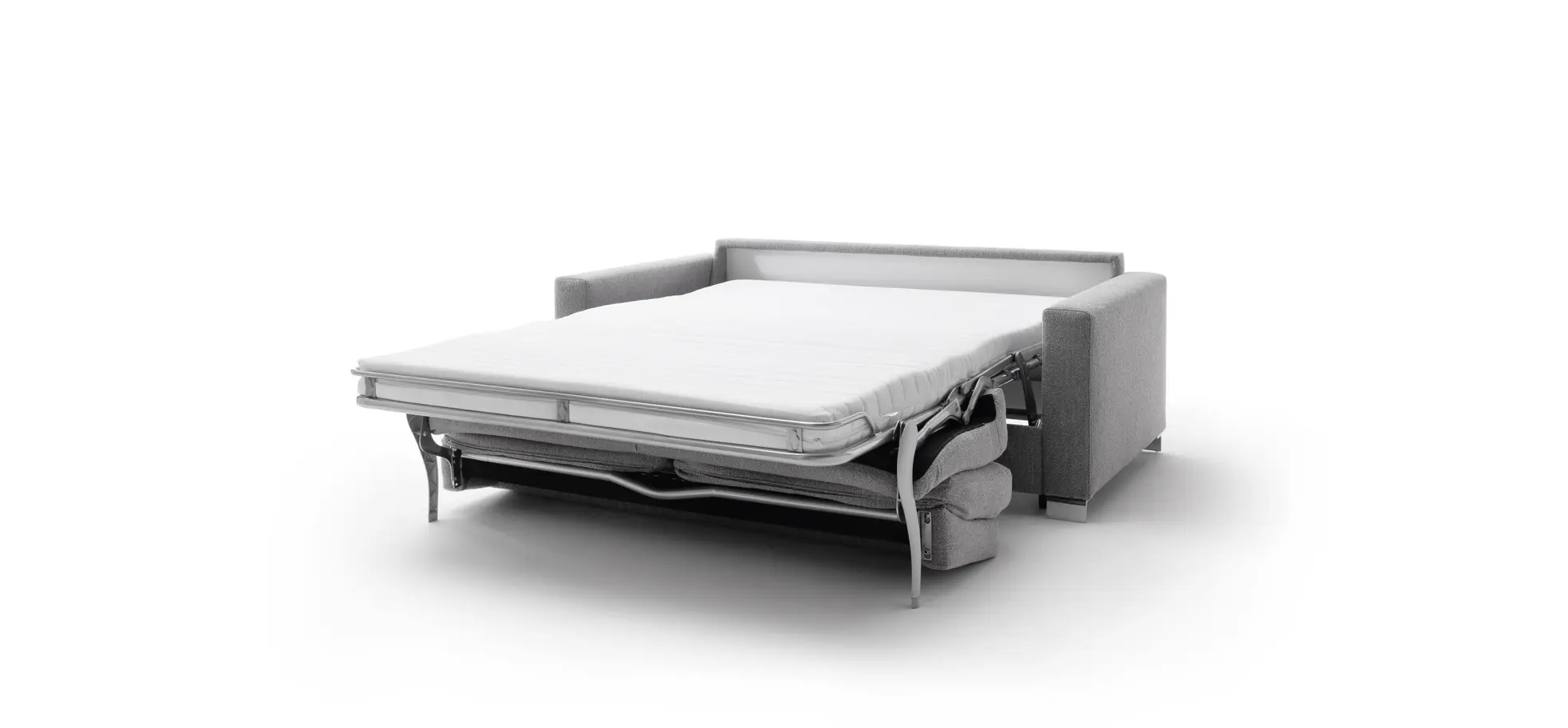Sofa Nuoro - 2,5-Sitzer inkl. Schlaffunktion, Armlehne 1, Stoff, Grau