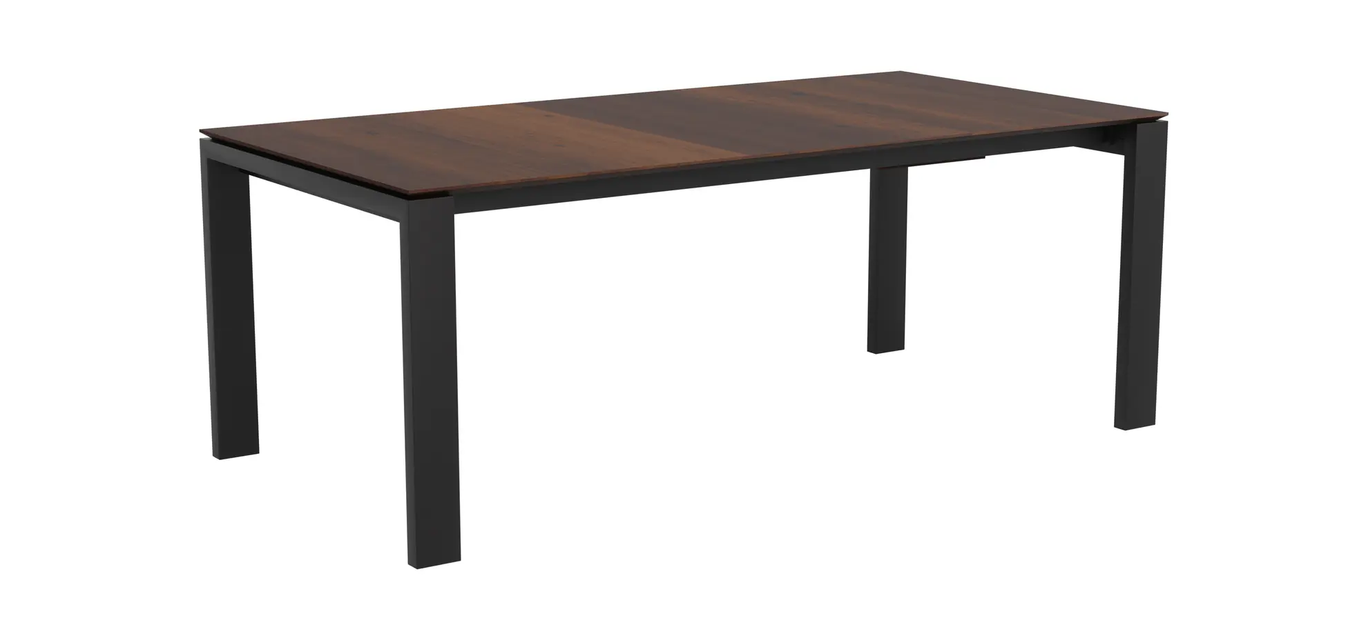 Esstisch 3400 - ausziehbar, LB ca. 200x100 cm, Nussbaum massiv 107025