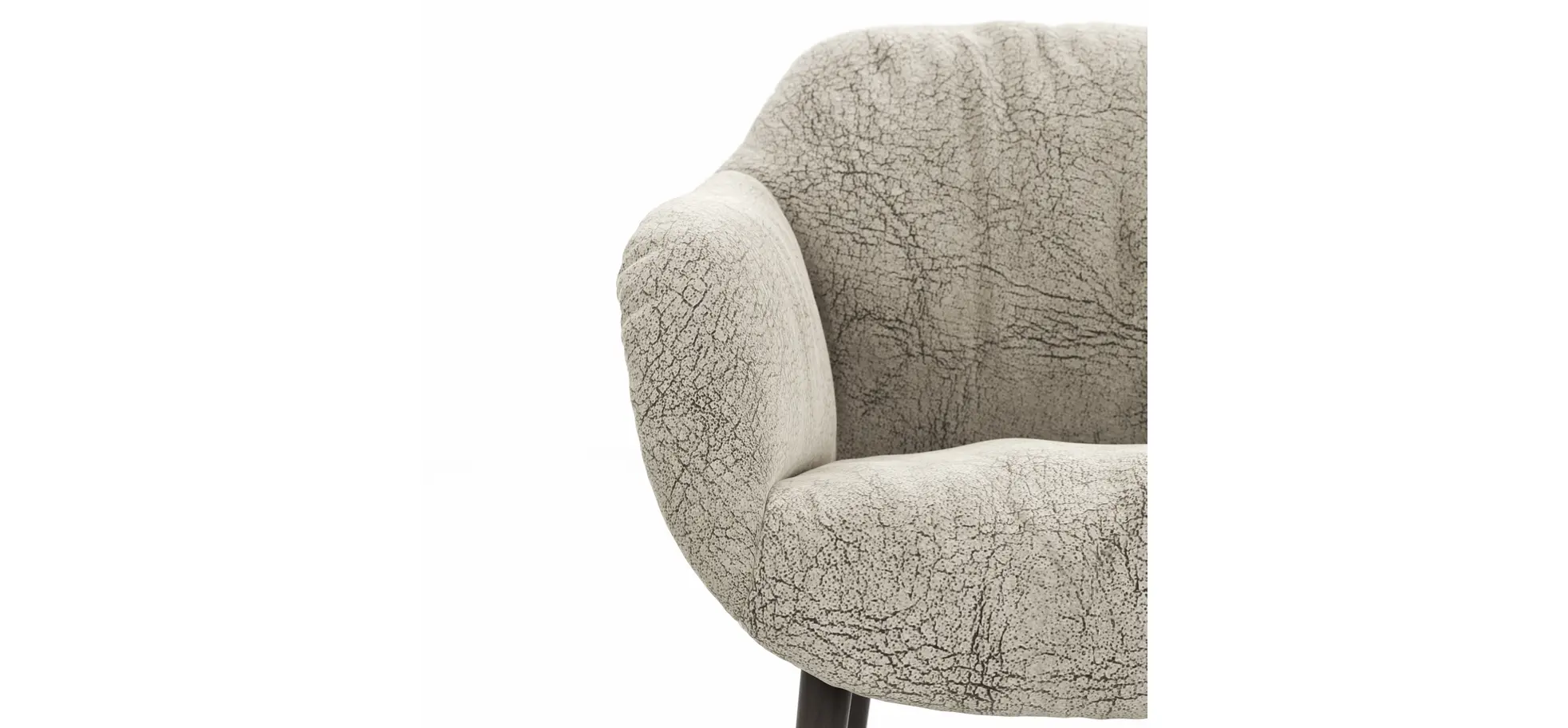 Sessel Sevano - Leder, Offwhite