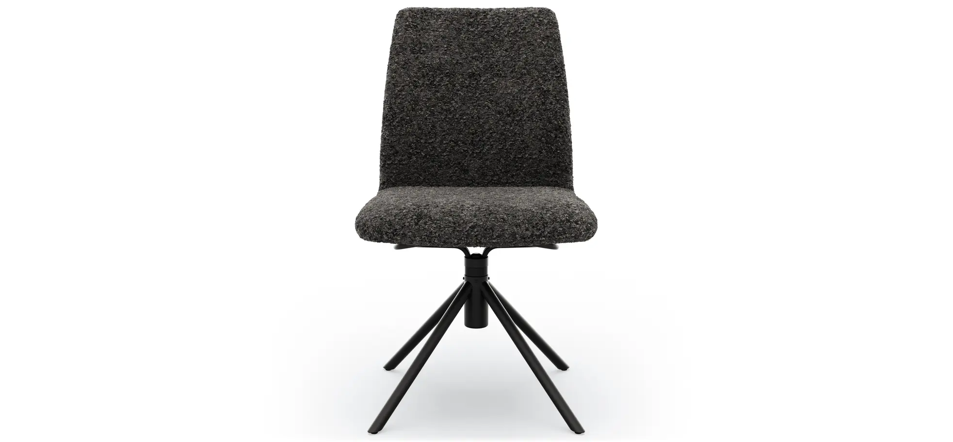 Stuhl Sedana - drehbar, Stoff, Dunkelgrau