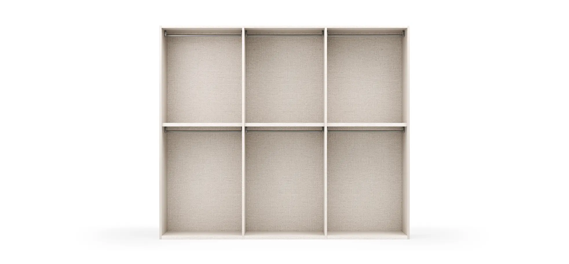 Drehtürenschrank Loretto - B ca. 280 cm, Melamin, Perlmutt