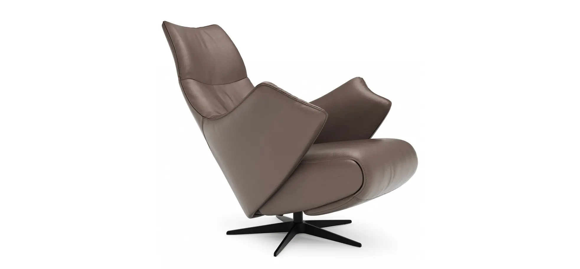 Relaxsessel Girona - Relaxfunktion (motorisch), Leder, Braun