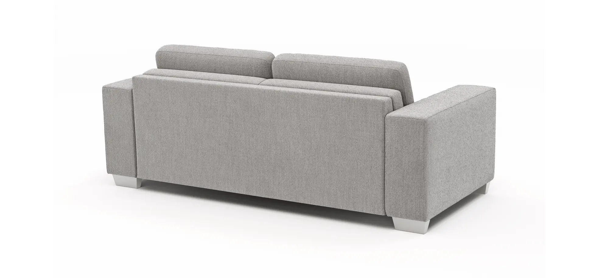 Sofa Nuoro - 2,5-Sitzer inkl. Schlaffunktion, Armlehne breit, Stoff, Grau