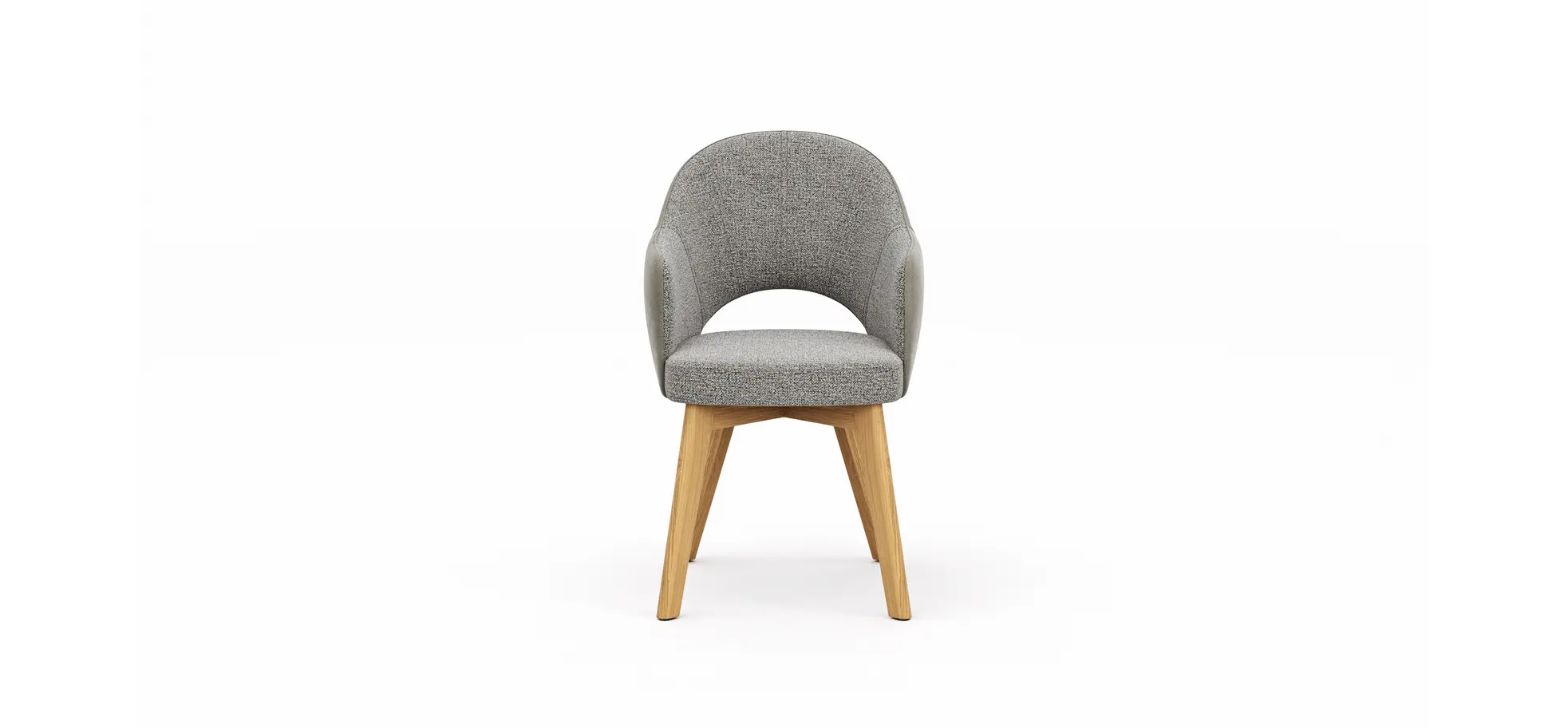 Armlehnenstuhl 5000 - Stoff, Grau und Microfaser Hellgrau