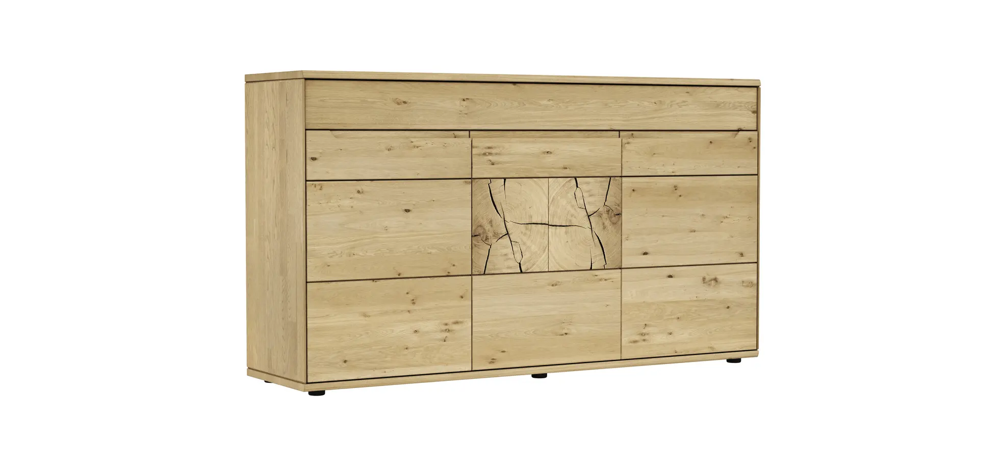Sideboard Amora - Wildeiche massiv bianco 108715