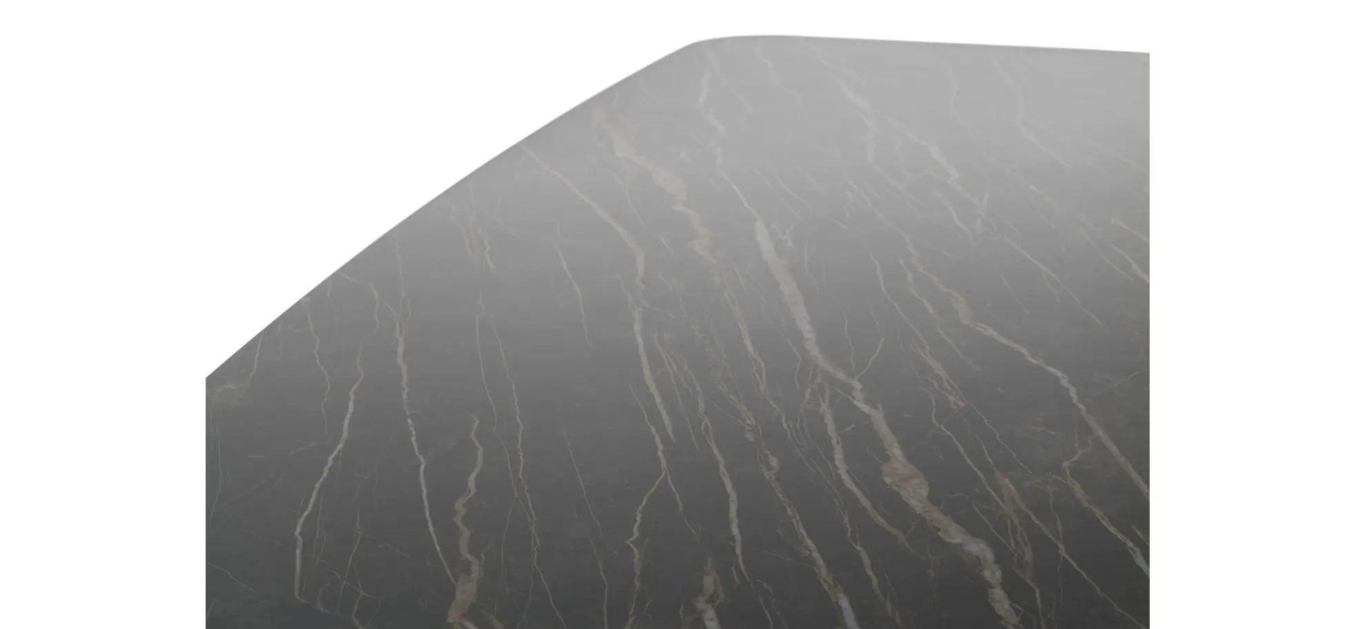 Esstisch Savona - LB ca. 280x100 cm, Fix, Keramik, Schwarz, Bootsform