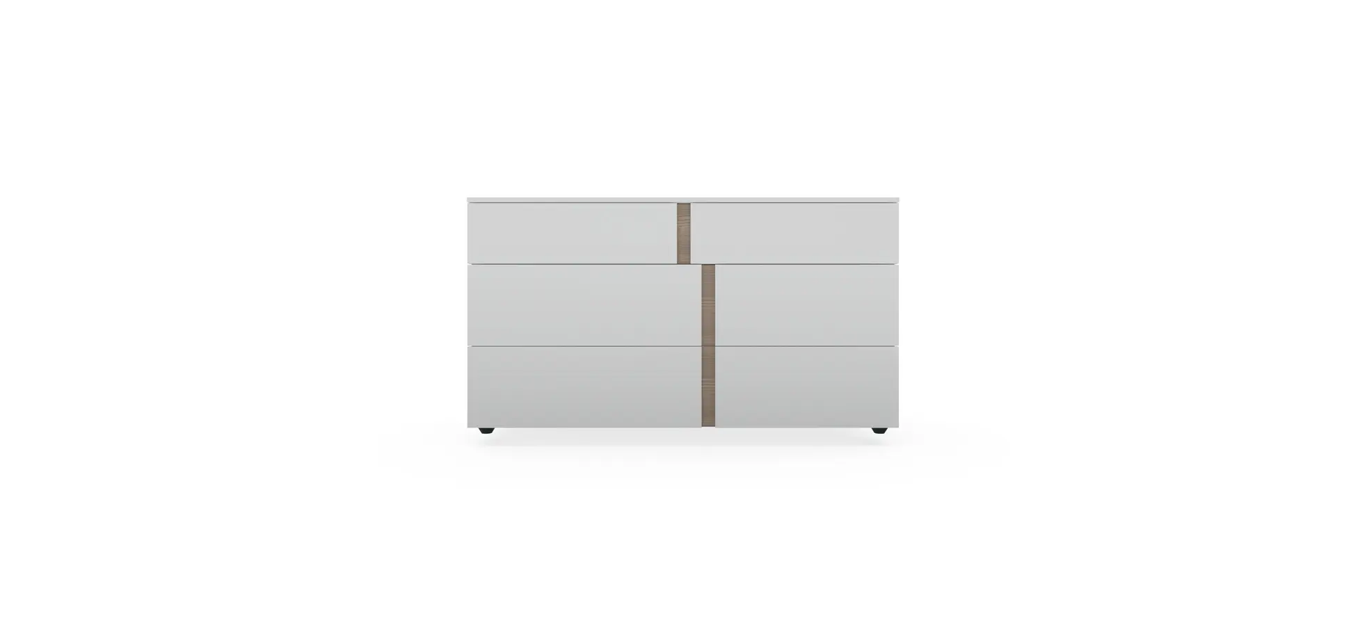Kommode Loretto - BHT ca. 127x70x51 cm, Lack matt, Weiß