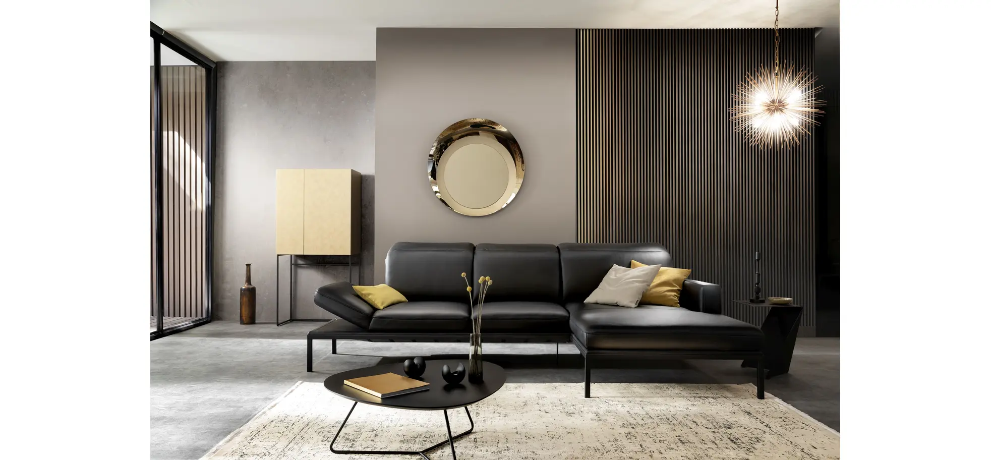 Couchtisch Fano - LBH ca. 87x78x33 cm, Fenix, Schwarz