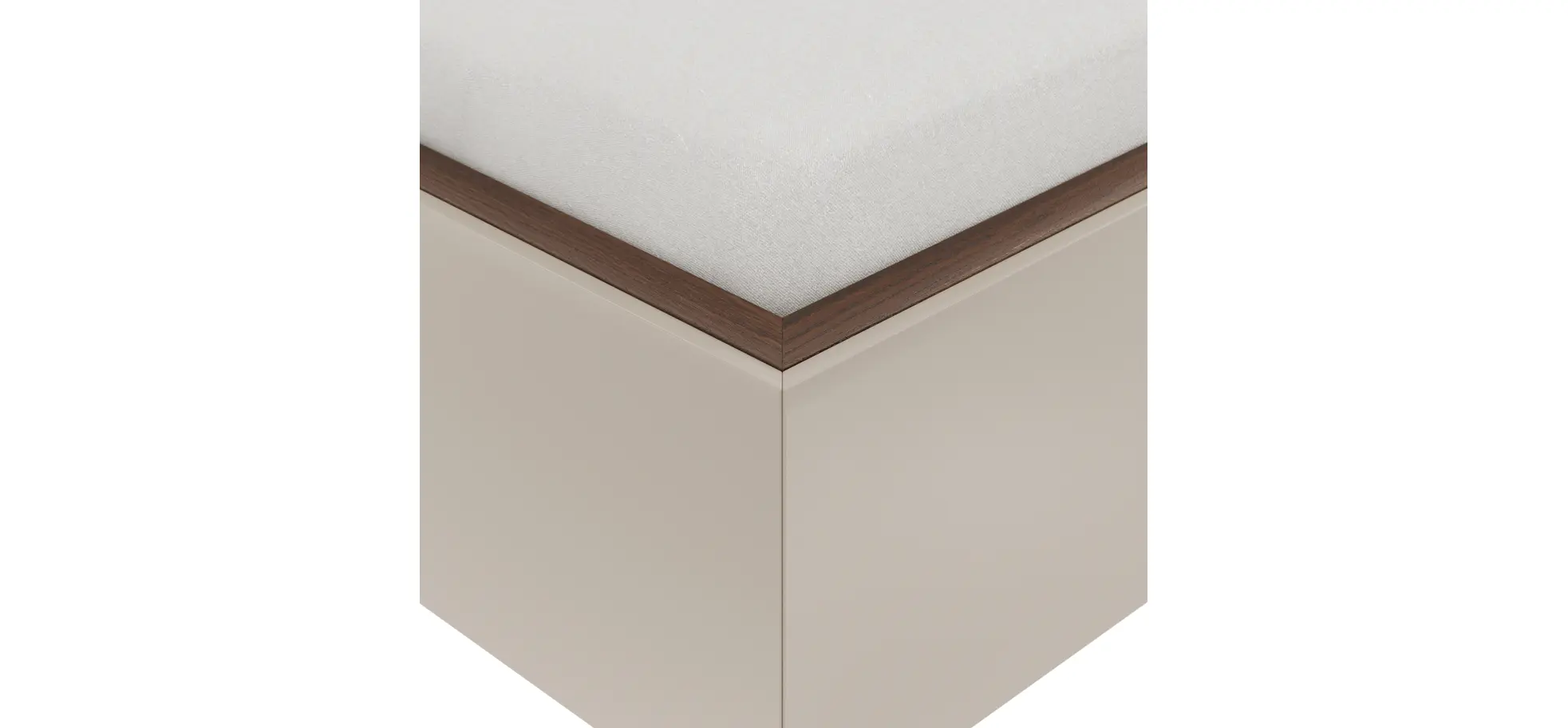 Bettanlage Matera - Liegefläche ca. 180x200 cm, Lack, Muschelgrau, Wildeiche, Coffee