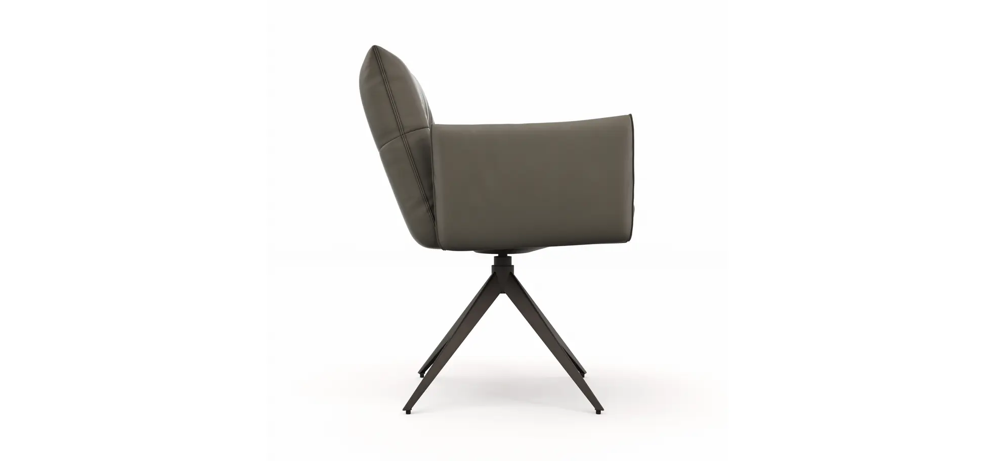 Armlehnstuhl Coscino - Leder, Schlamm