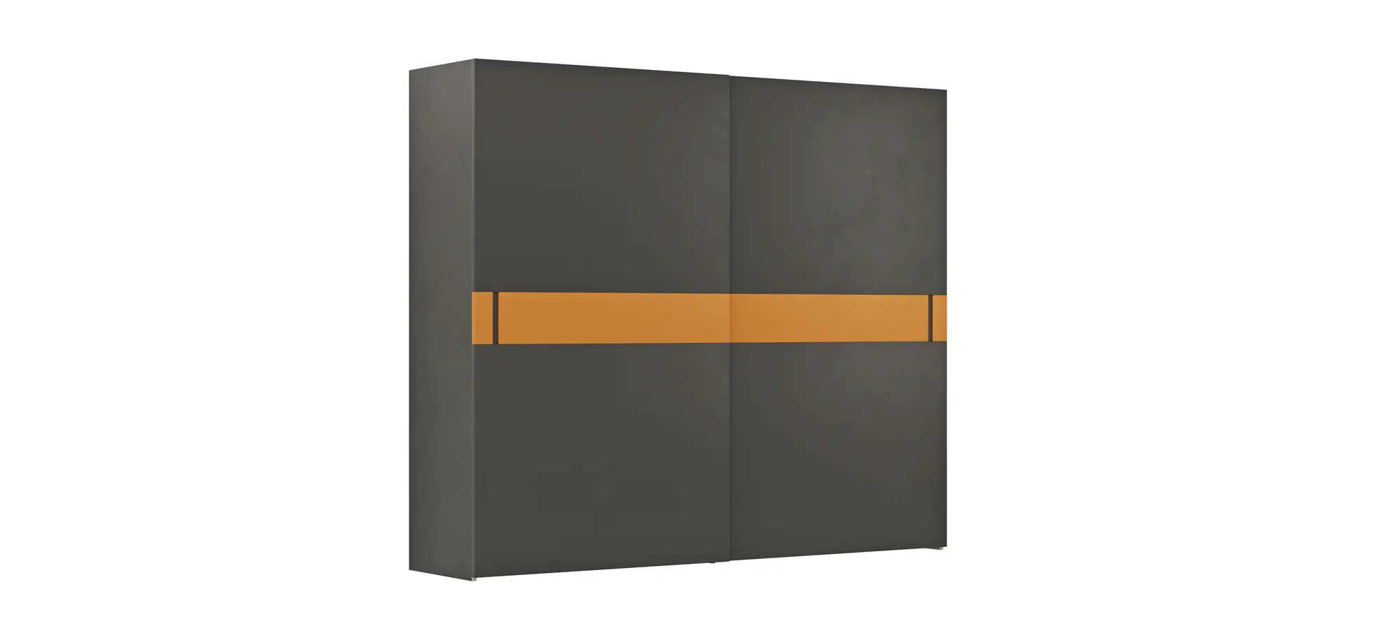 Schiebetürenschrank Loretto - B ca. 280 cm, Lack matt, Dunkelgrau 112470