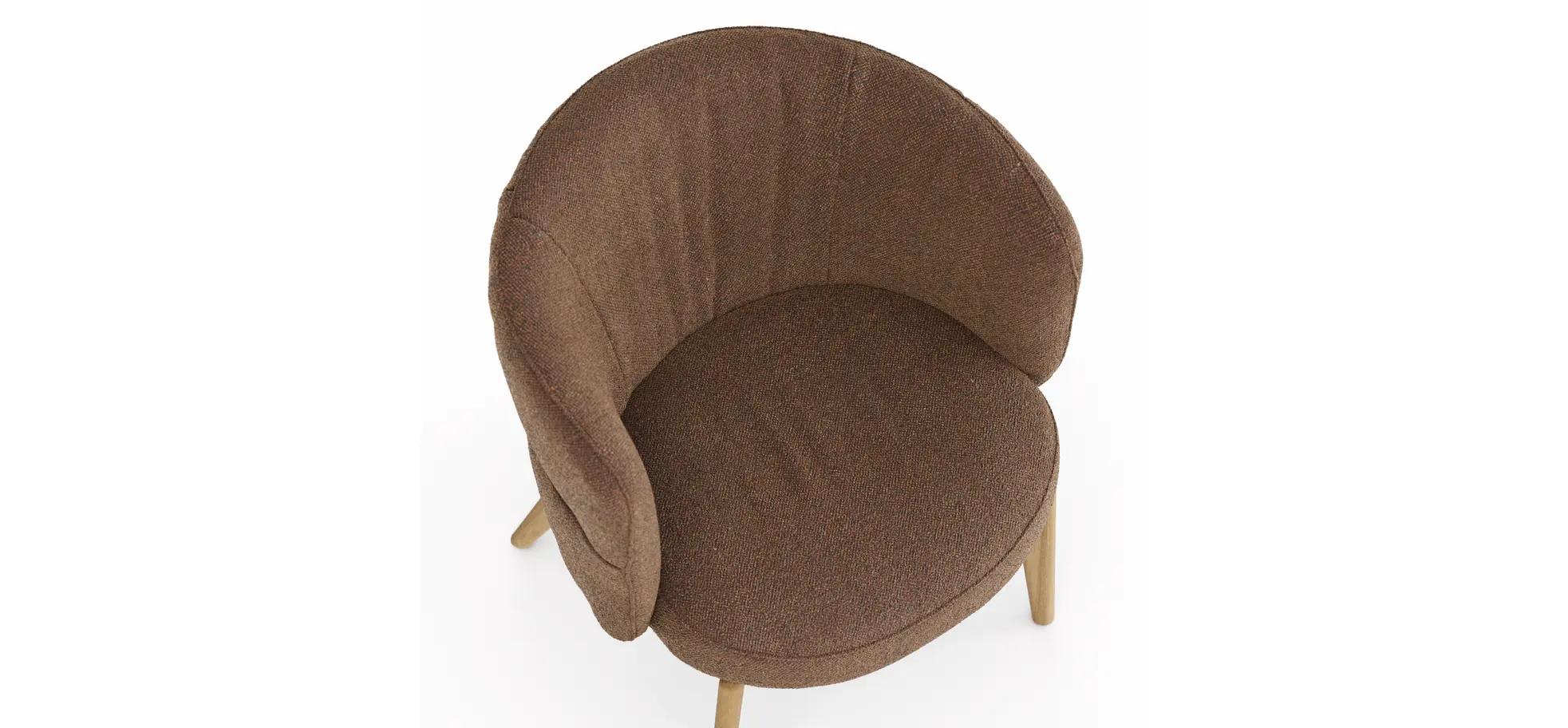 Armlehnstuhl Milana - Stoff, Cognac