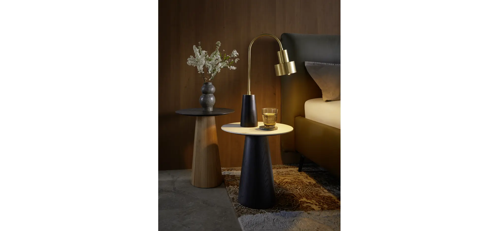 Beistelltisch Cono - DH ca. 40x52 cm, Keramik, Anthrazit