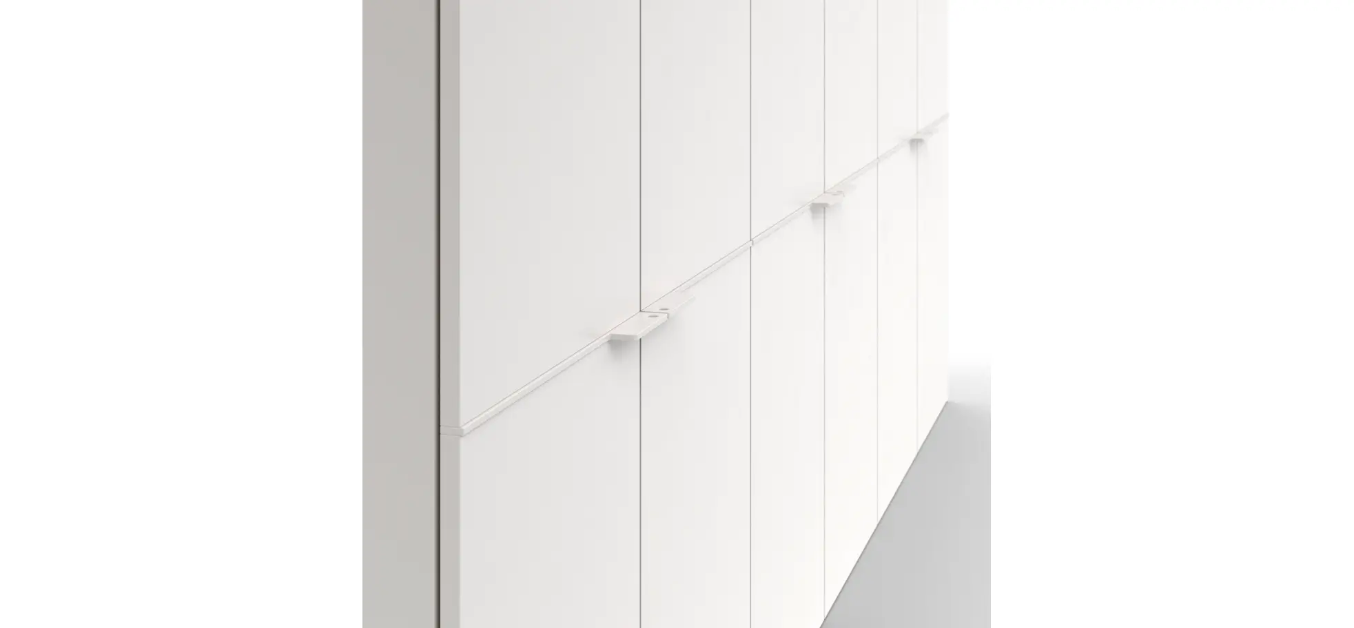 Drehtürenschrank Matera - BTH ca. 301x60x235 cm, Lack Matt, Weiß